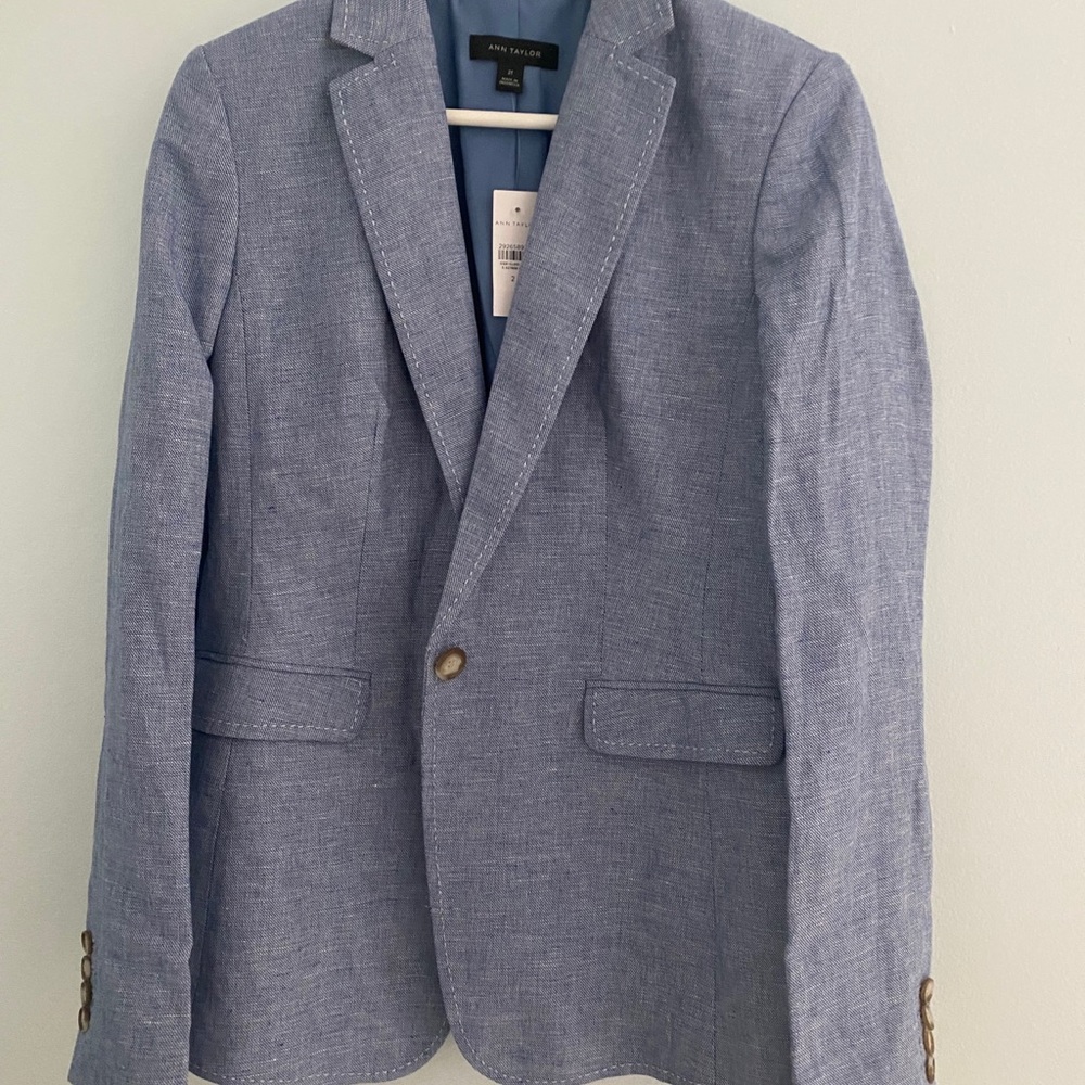Brand New Ann Taylor Linen Blazer (size: tall)